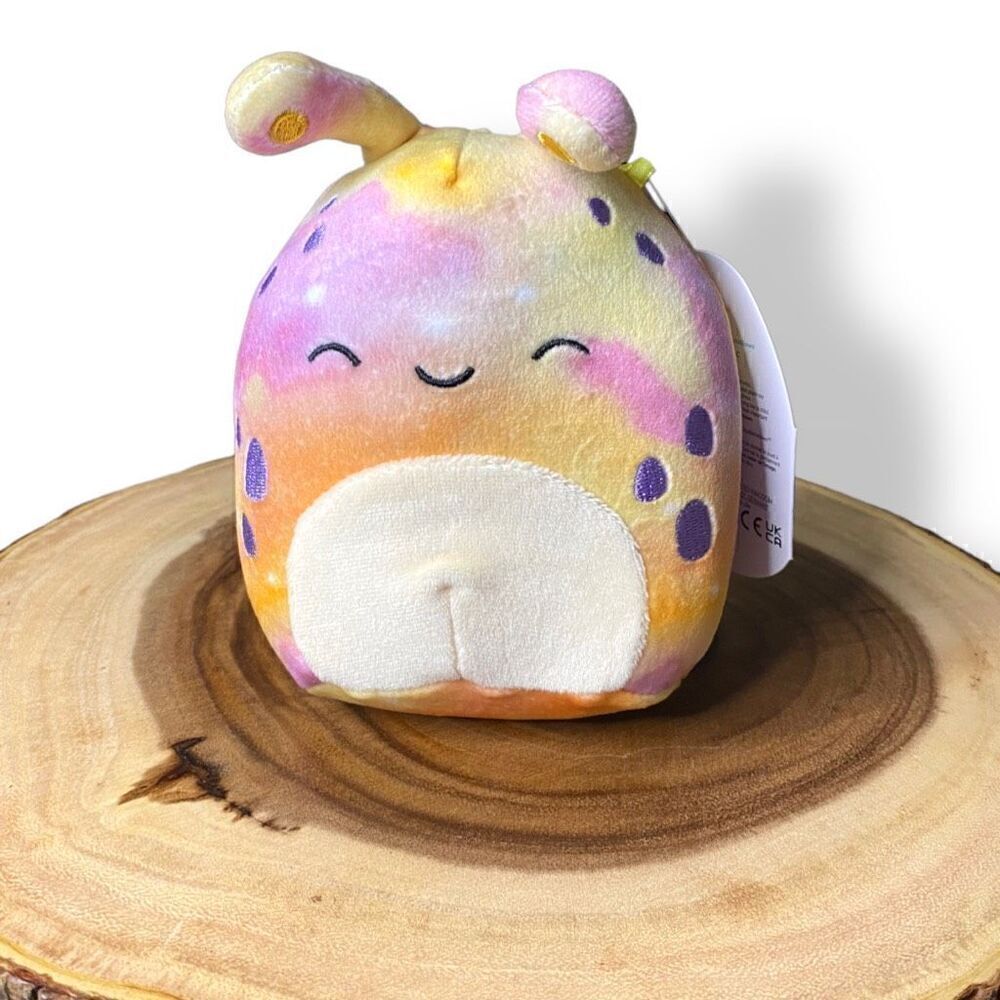 Squishmallow Helmut the Alien 5" Yellow Purple Galaxy Print BNWT HTF KellyToy